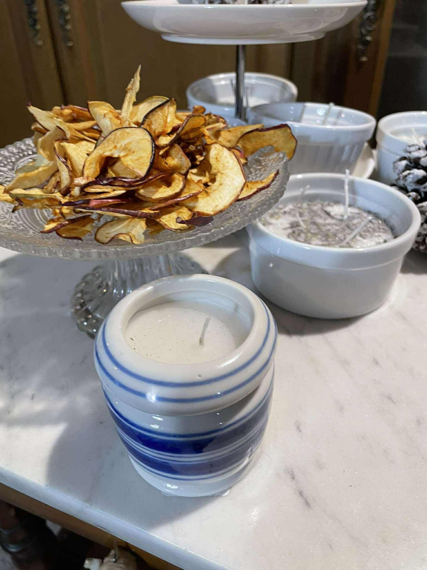 Sviečka, keramika, 6x5 cm