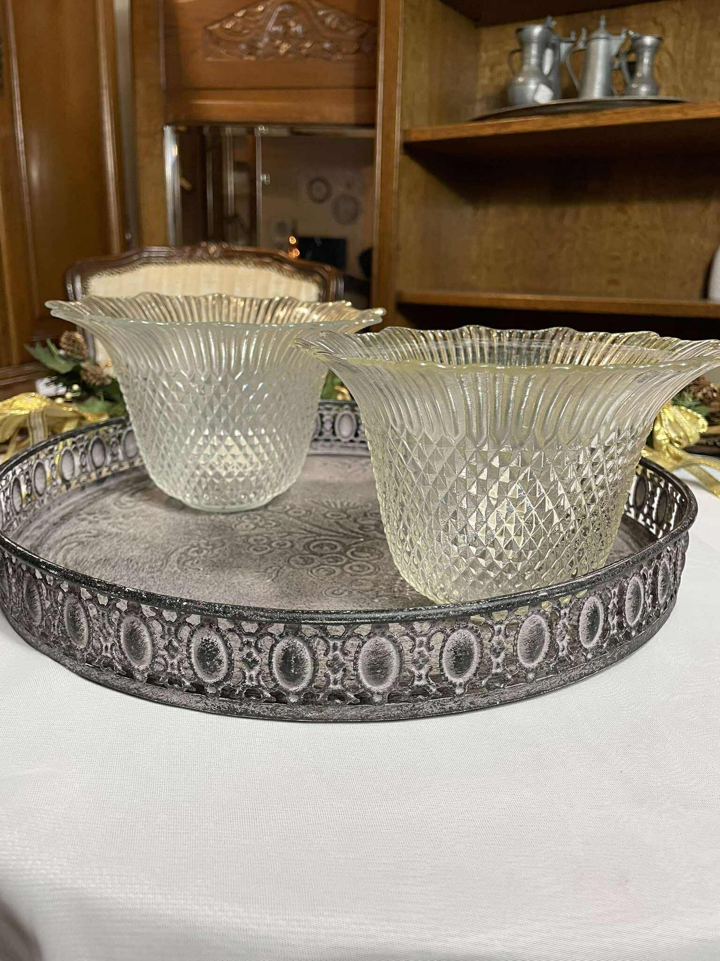 Svietnik, sklo, 11x17 cm