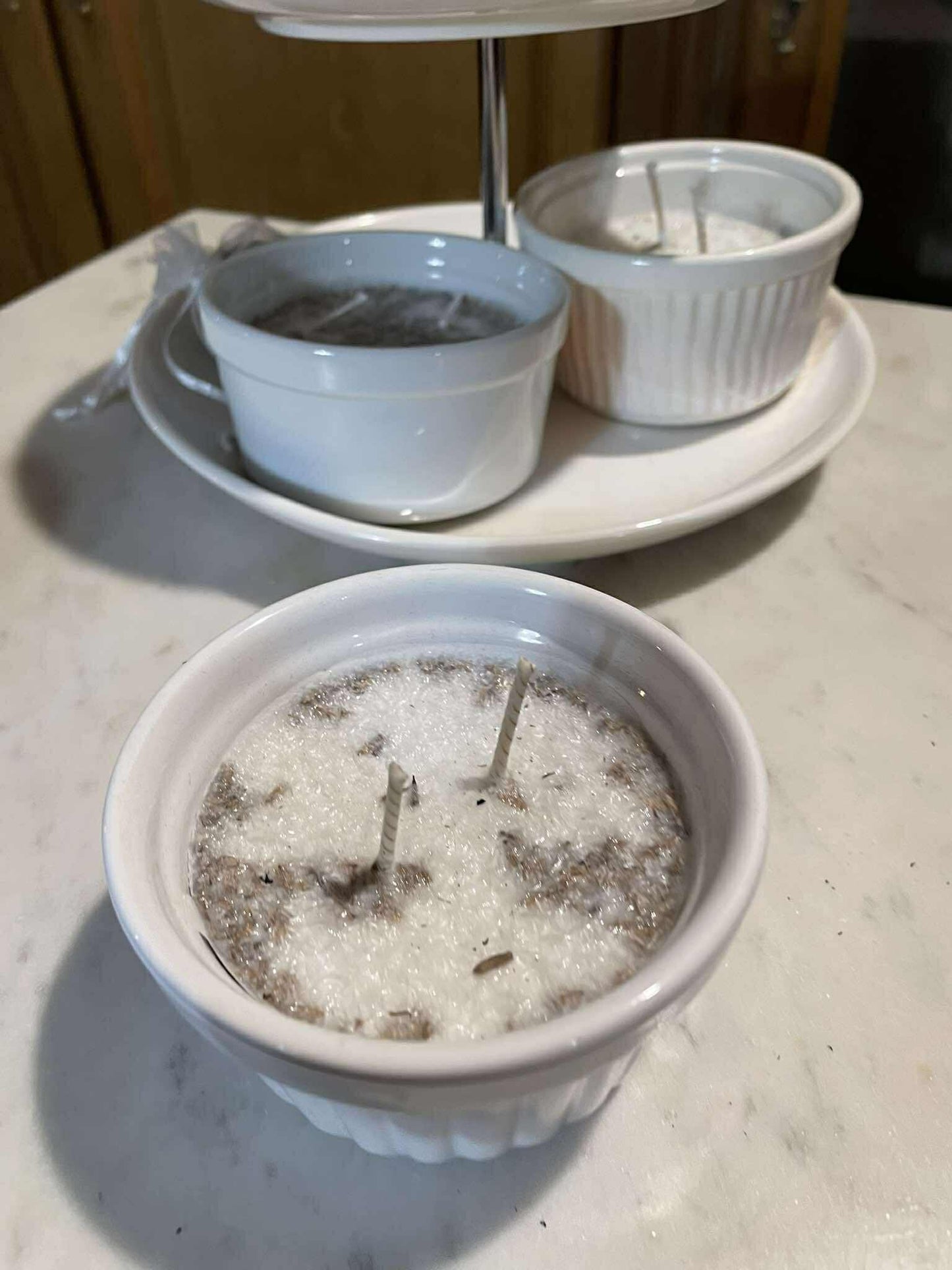 Sviečka v keramike, 5x9 cm