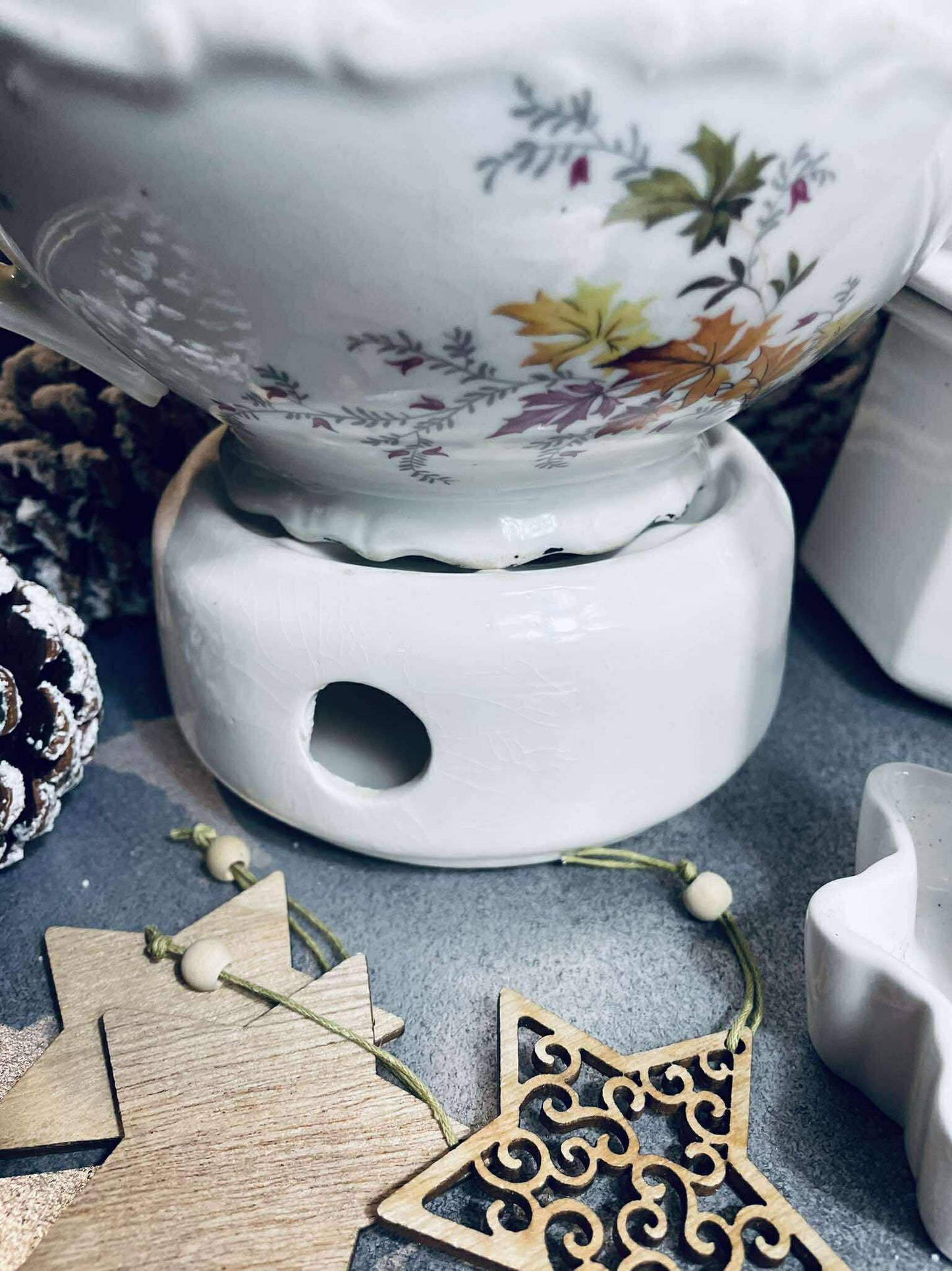 Keramika, podstavec na ohrev, 7x13 cm