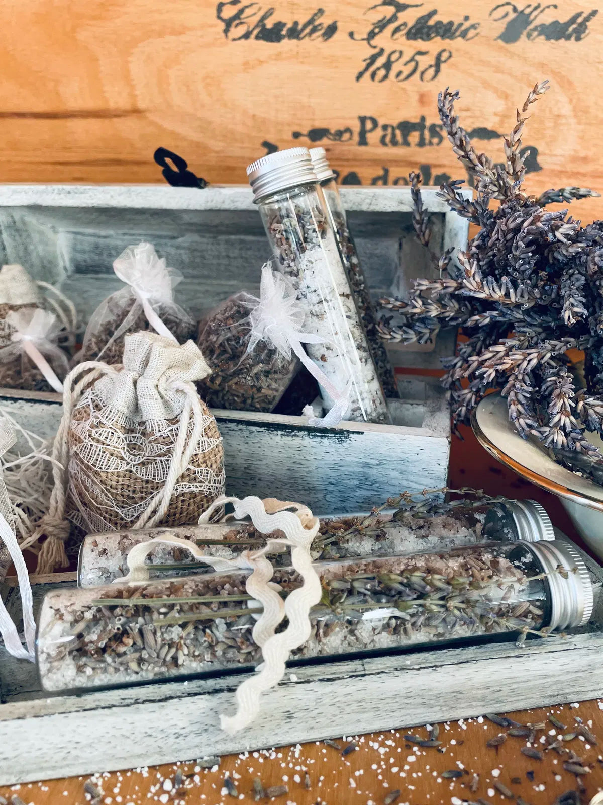 soľ do kúpeľa, Bio levanduľa, morská soľ, 100% levaduľa - esenciálny olej