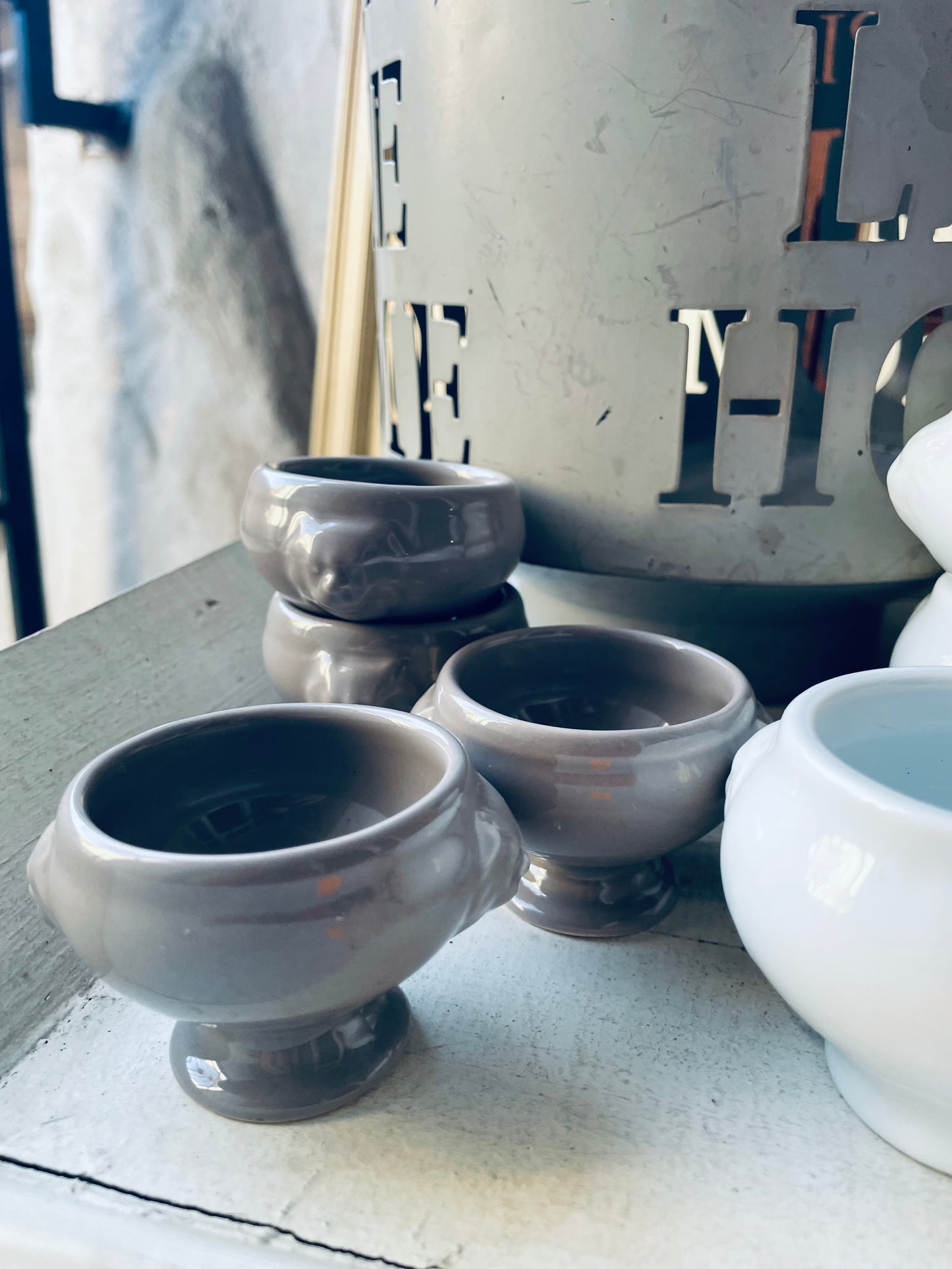 Nádoba, keramika, 5x6 cm