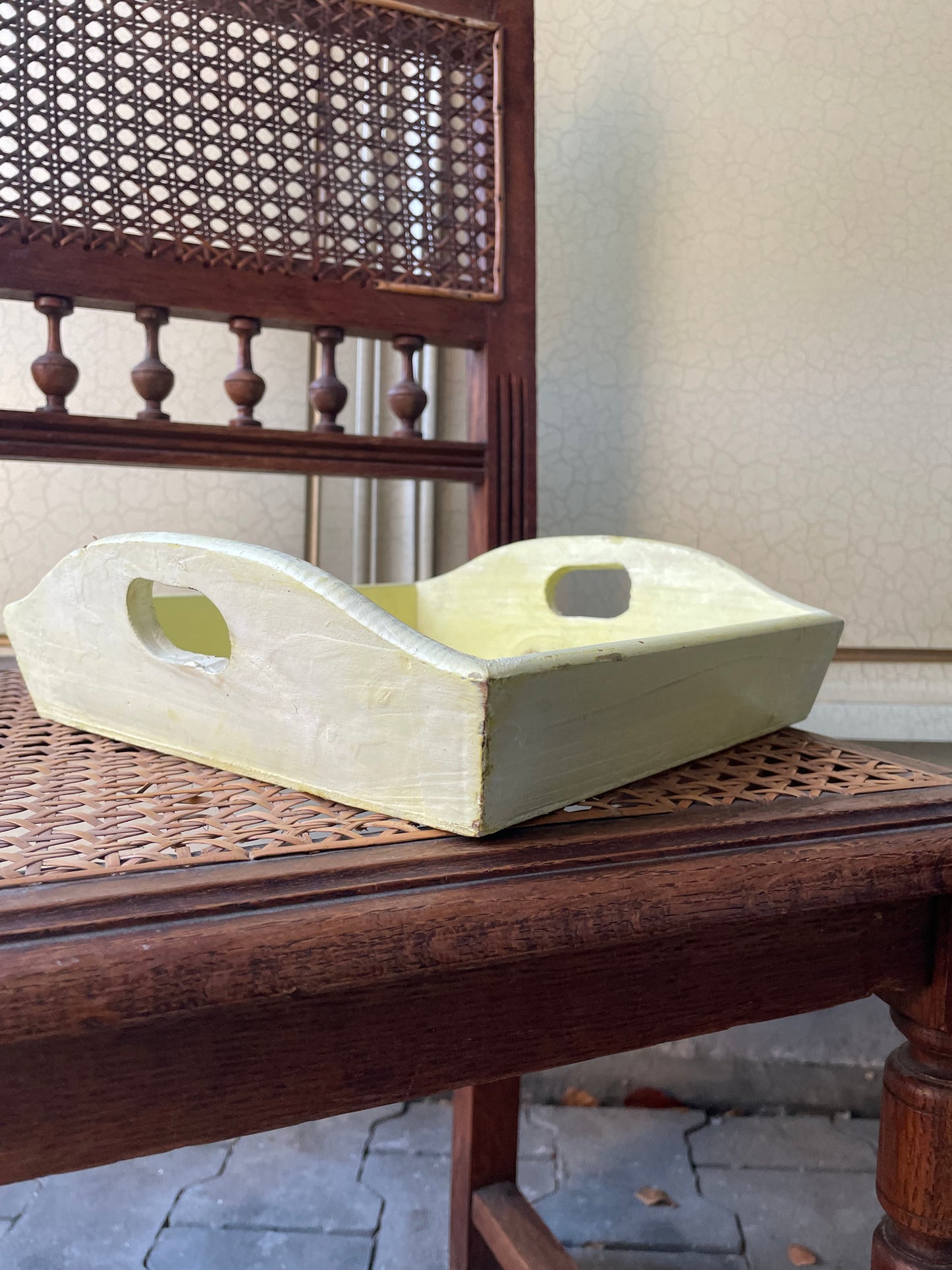 Podnos, drevo, 25x25 cm