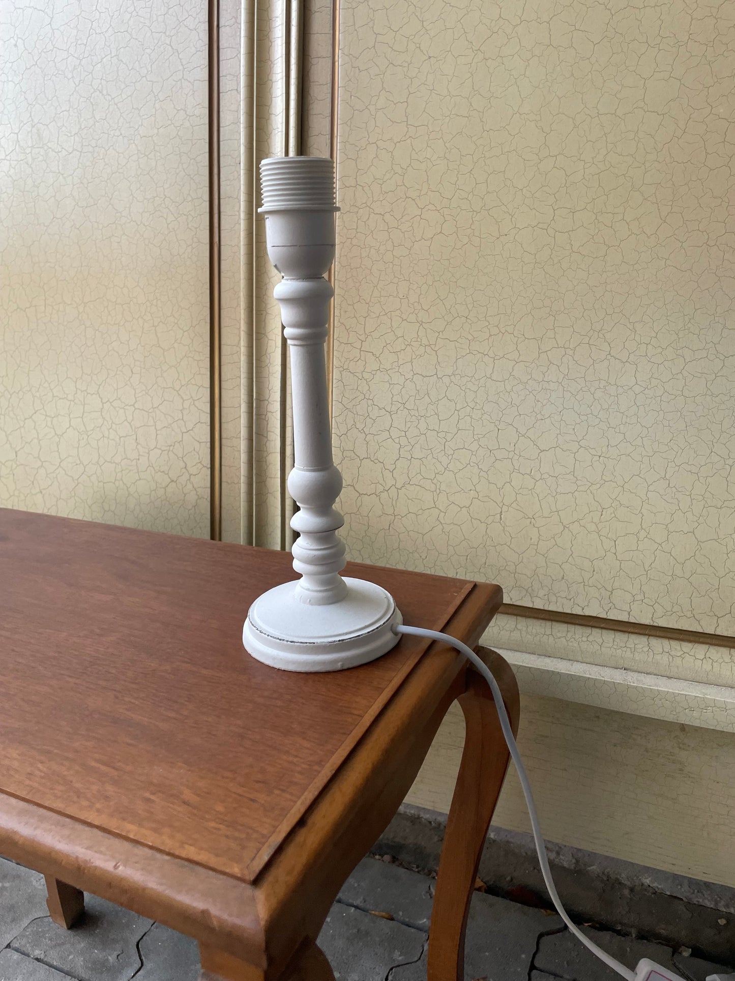 Vintage, lampa, drevo, v 34 cm