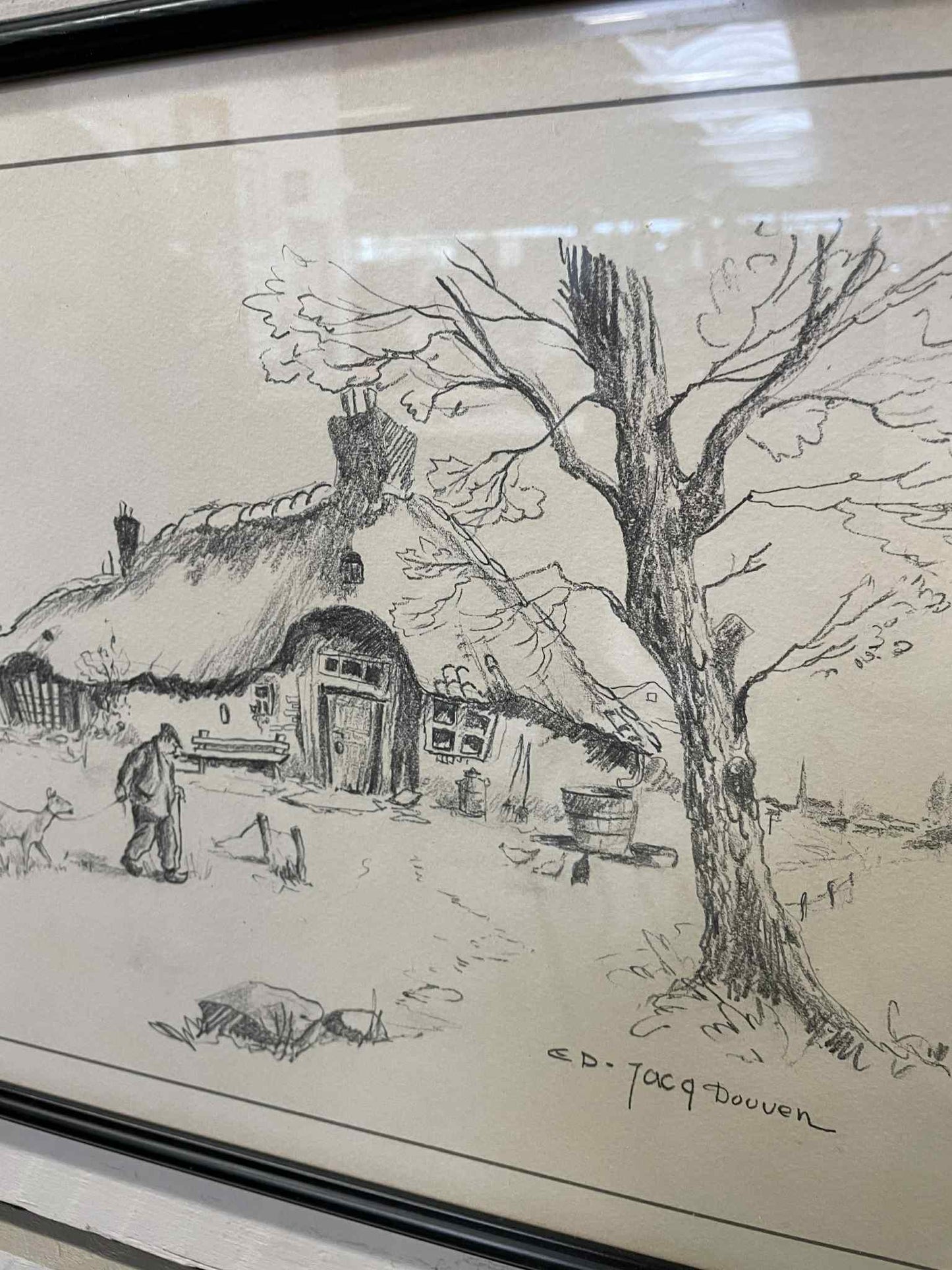 Obraz, uhlík, 32x42 cm,