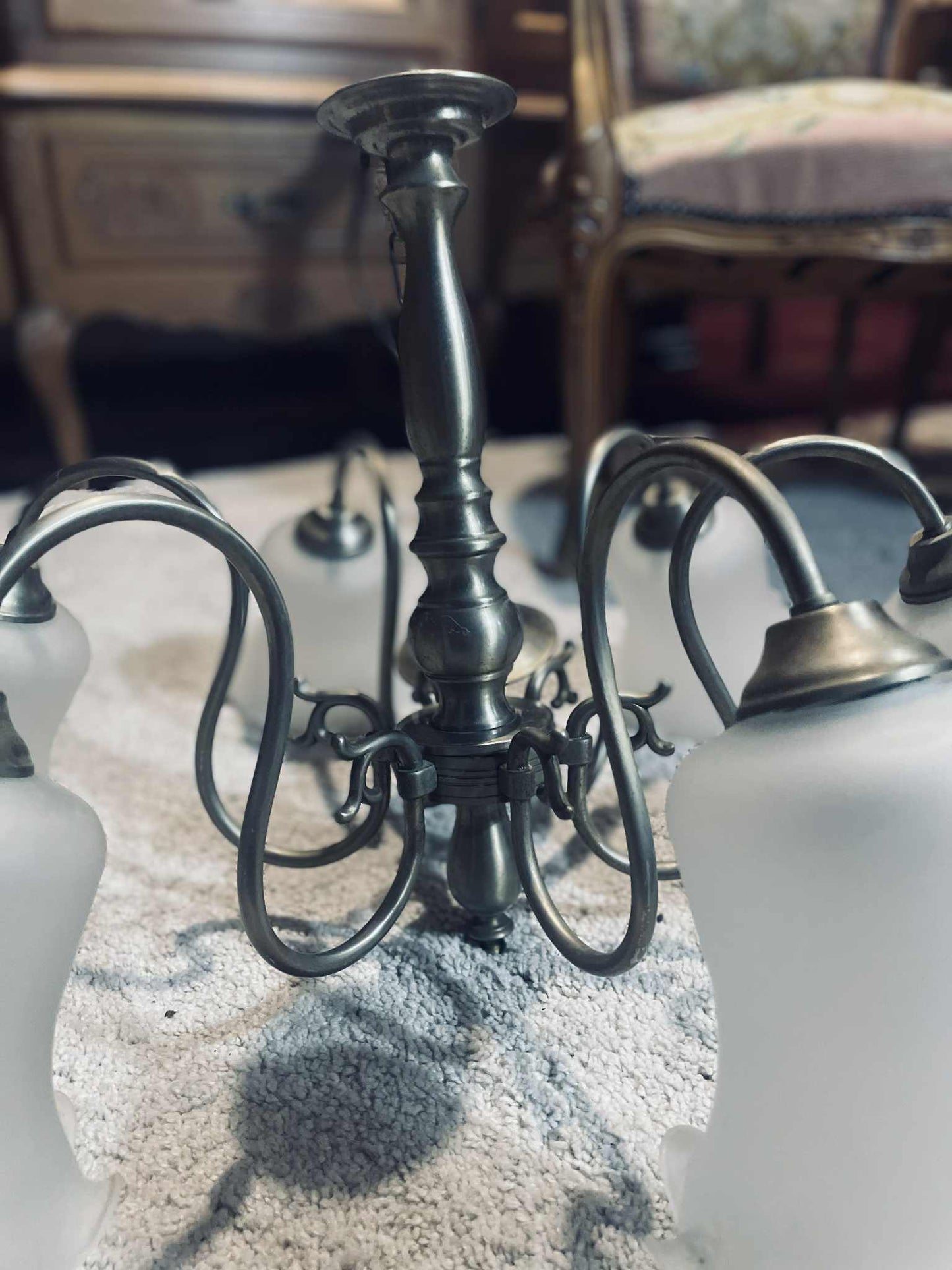 Luster kov, sklo, 74x74 cm