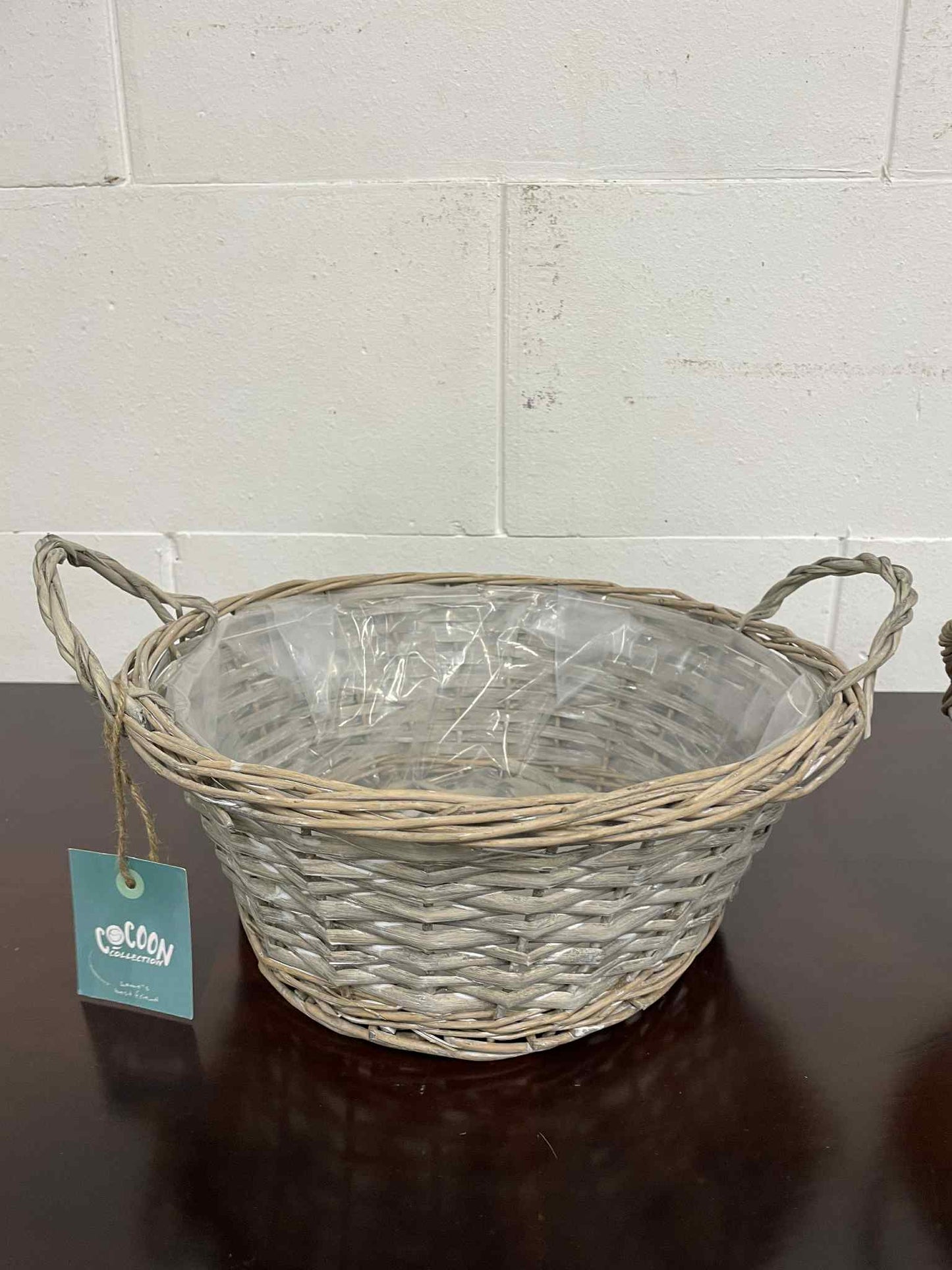 Ratanovy kosik/kvetinac 13x33cm