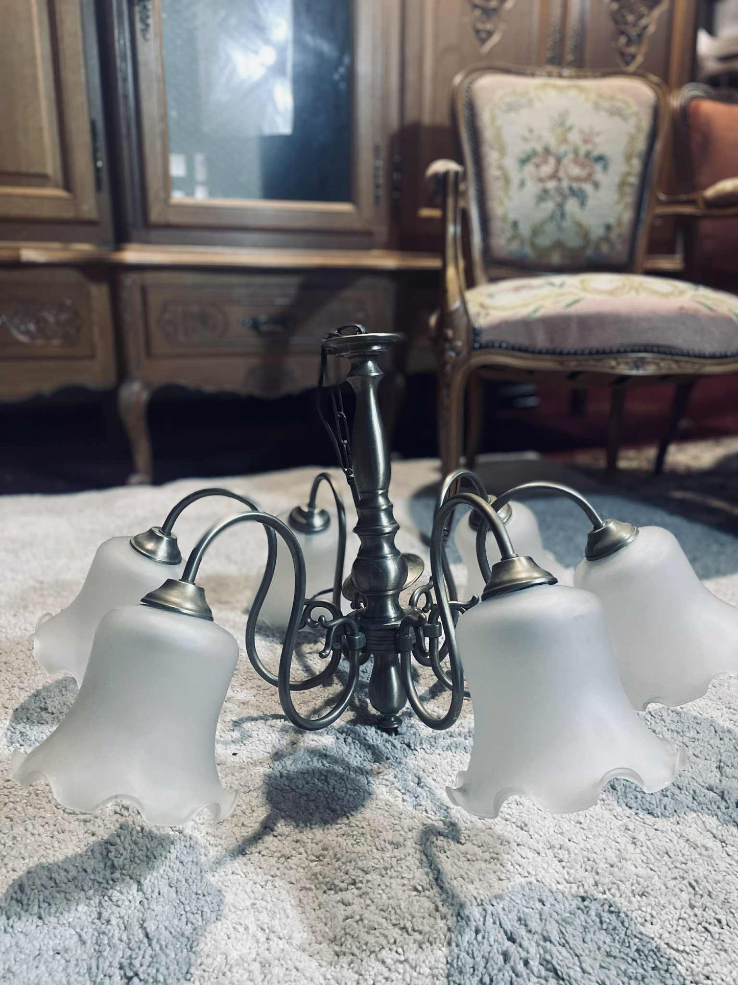 Luster kov, sklo, 74x74 cm