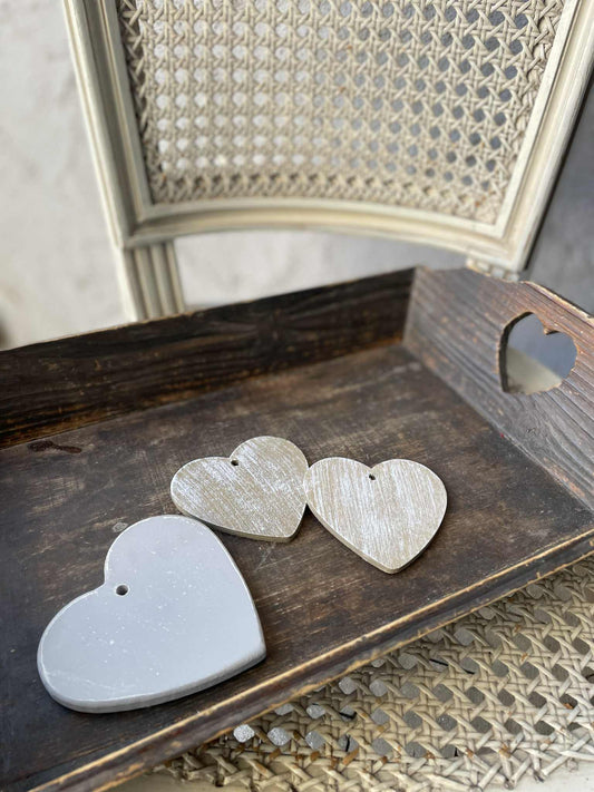 set 3 ks, dekorácia, srdce, max 10 x 10 cm