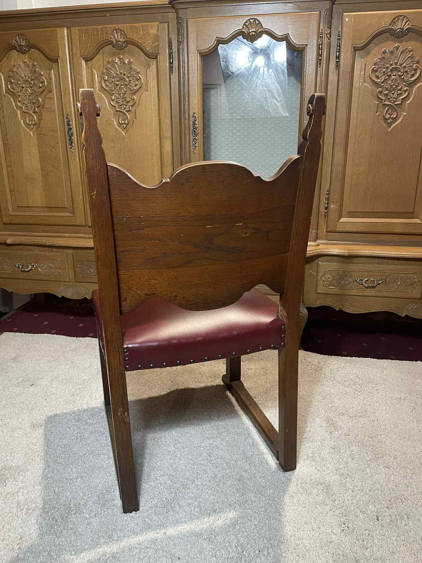 stolička, masív, koža, 97 x 52 x 47 cm, vs 45 cm