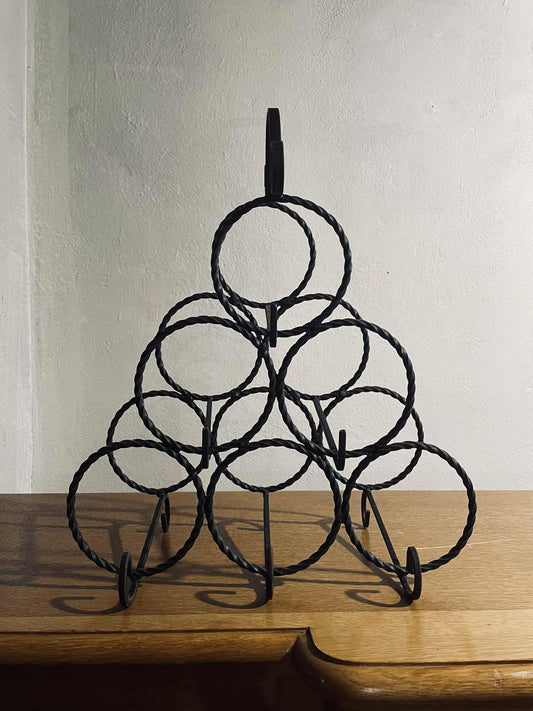 stojan na víno, kov, 44 x 38 x 15 cm