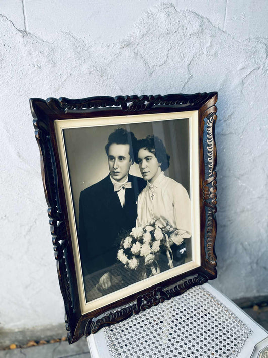 starožitný rám, drevo, 62 x 53 cm