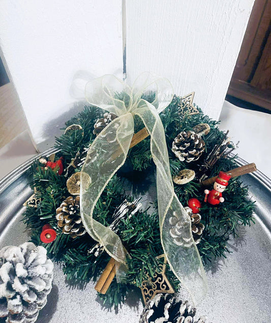 vianočný veniec na dvere, priemer 30 cm