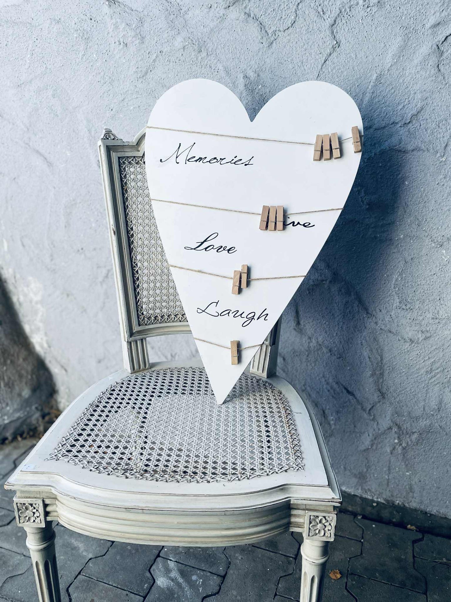 srdce, nástenka, drevo, 62 x 43 cm