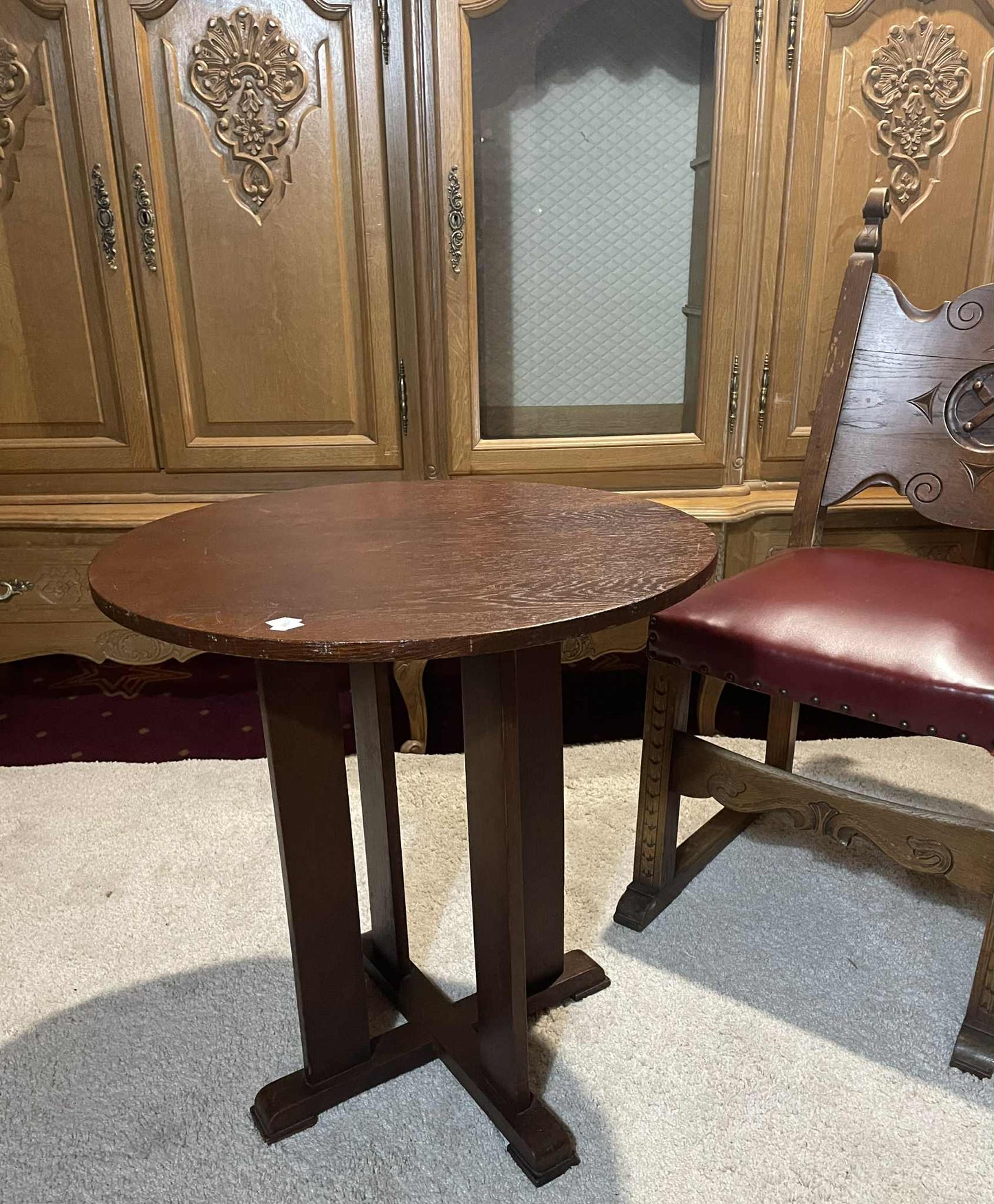 stolík, drevo, v 62, priemer 60 cm