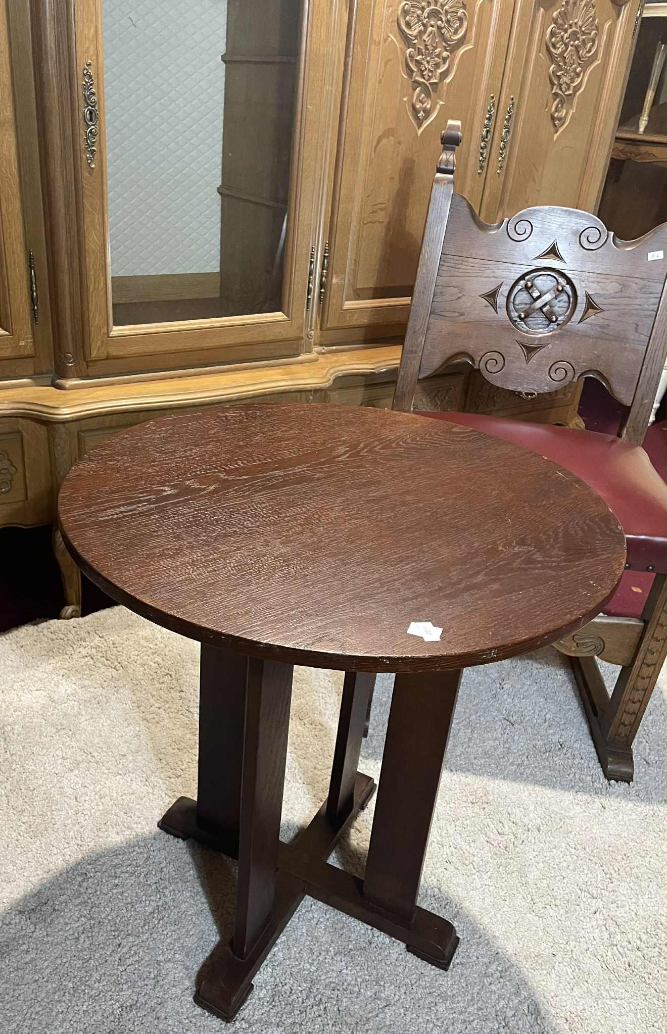 stolík, drevo, v 62, priemer 60 cm