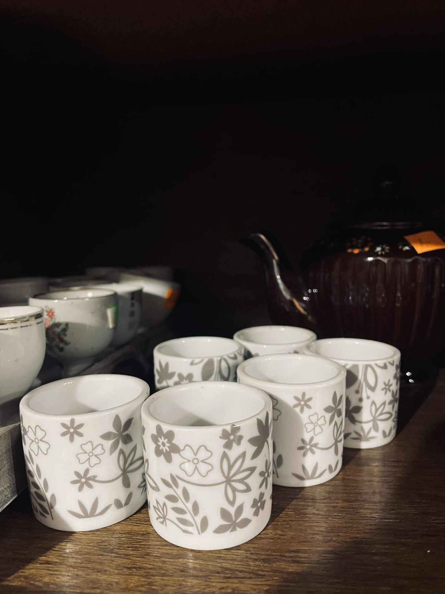 set, 6 ks, keramika, 4 x 4 cm