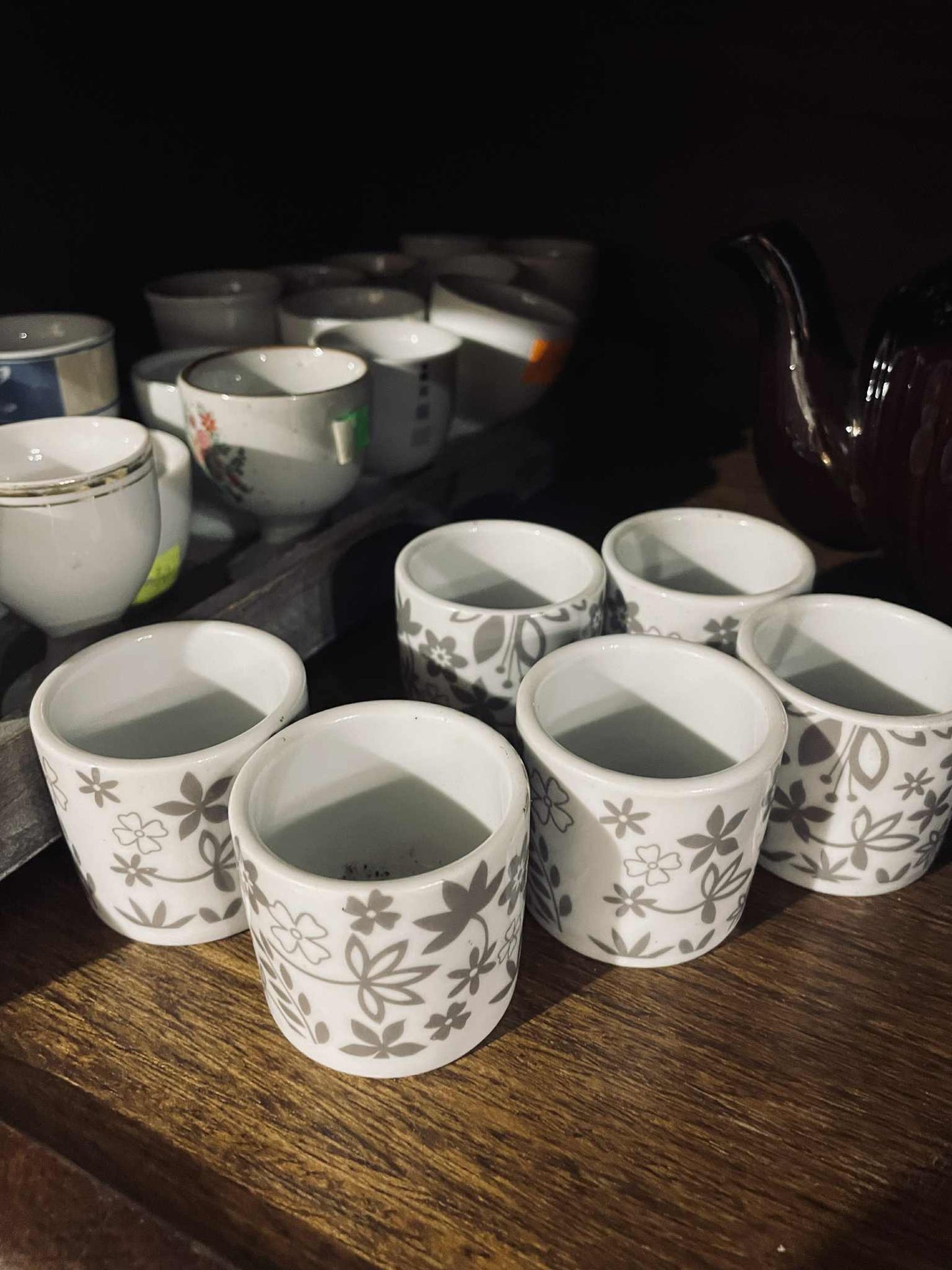 set, 6 ks, keramika, 4 x 4 cm