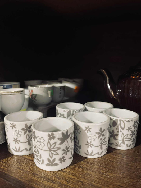 set, 6 ks, keramika, 4 x 4 cm