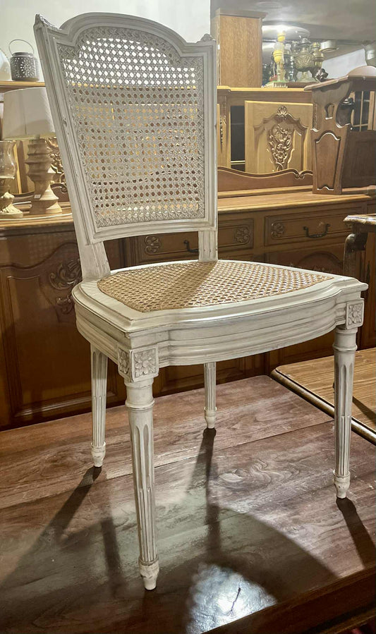 Vintage stolička, masív, výplet, 99 x 49 x 48 cm