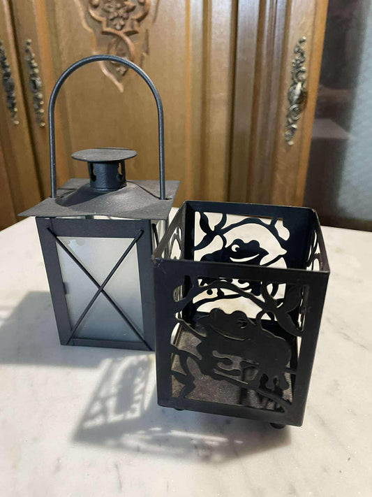 Set, svietniky, kov, 7x7x8 cm