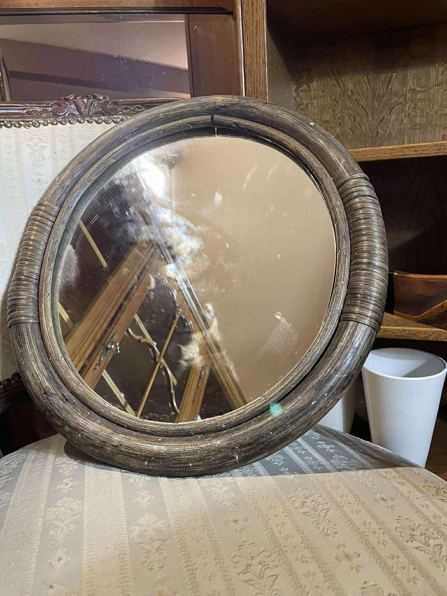 Zrkadlo, bambus, 41x39 cm