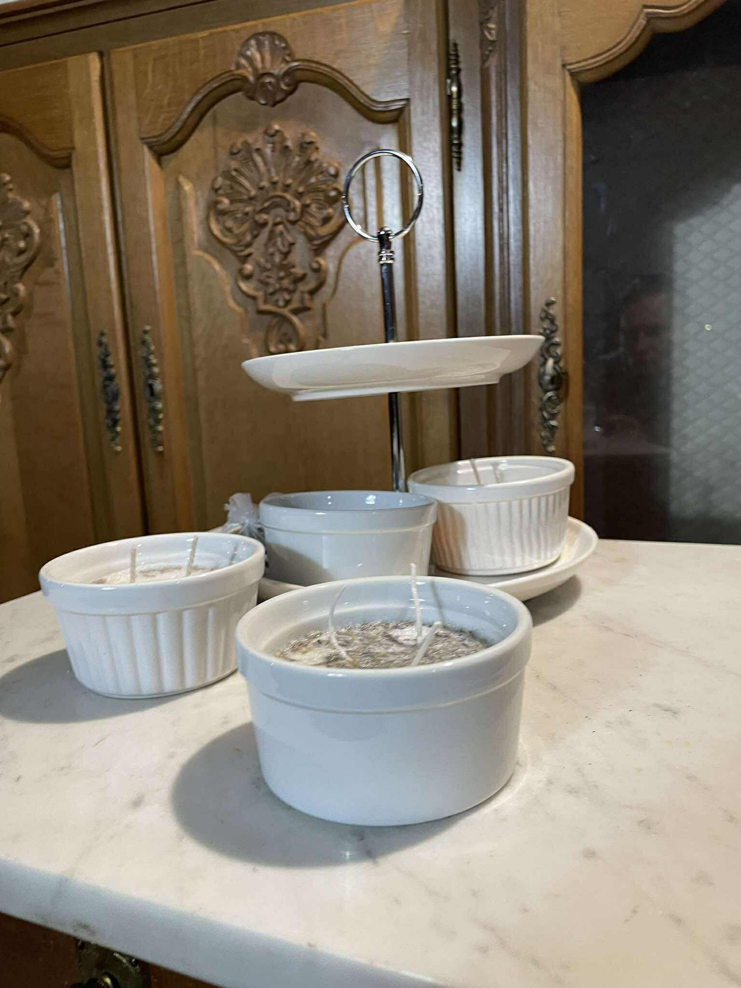 Sviečka v keramike, 5x9 cm