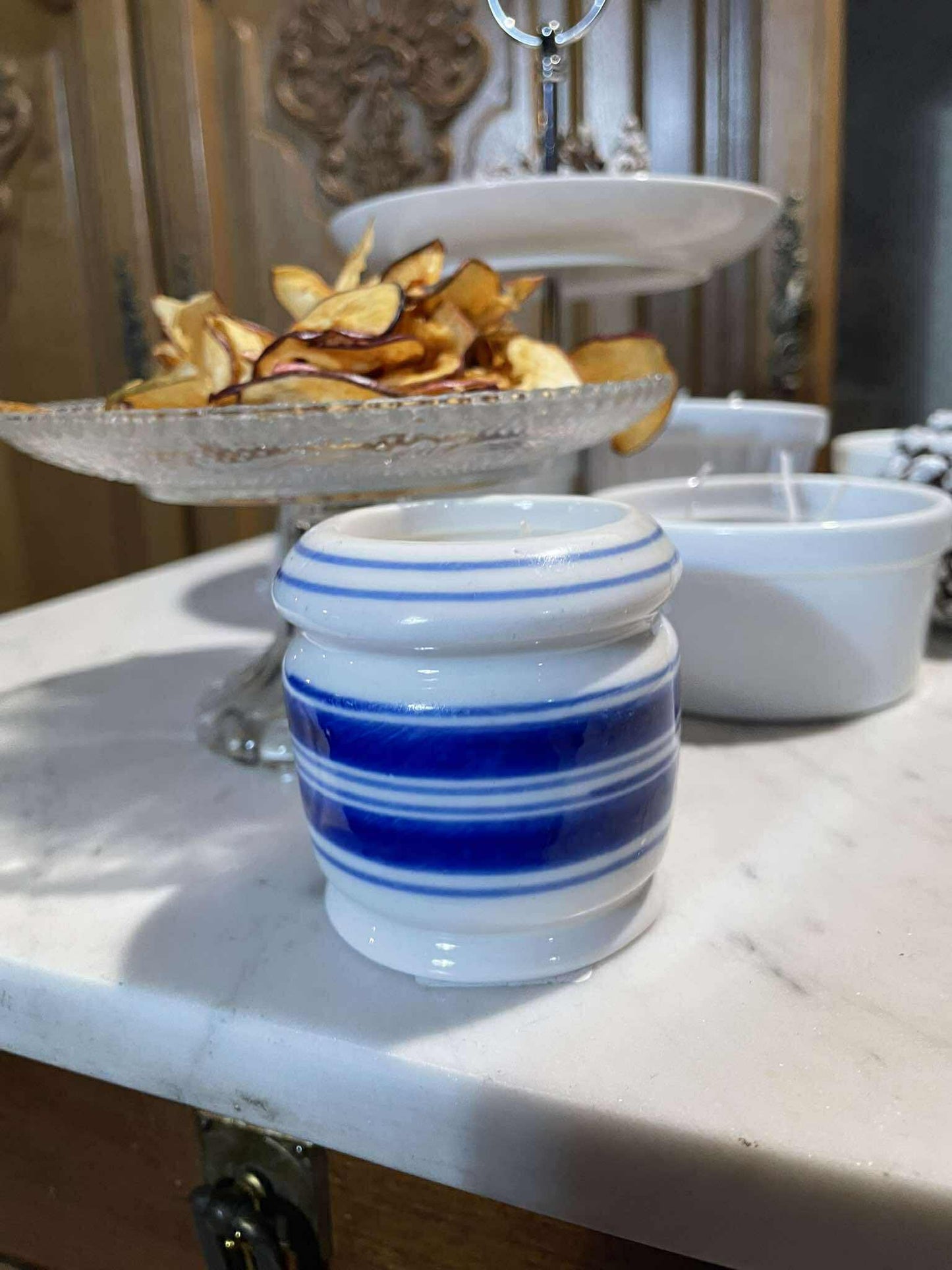 Sviečka, keramika, 6x5 cm