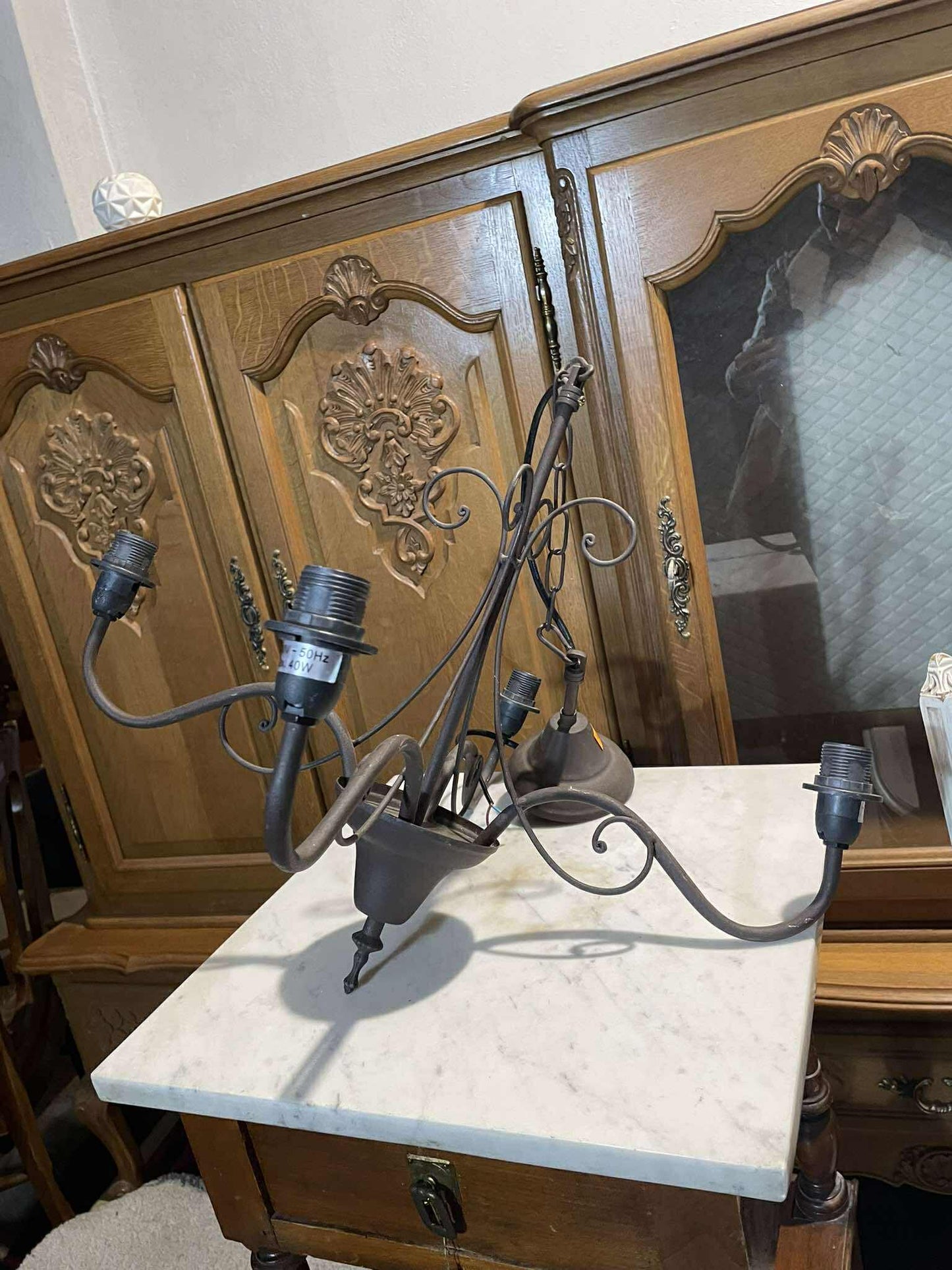 Vintage luster, kov, 52x43 cm