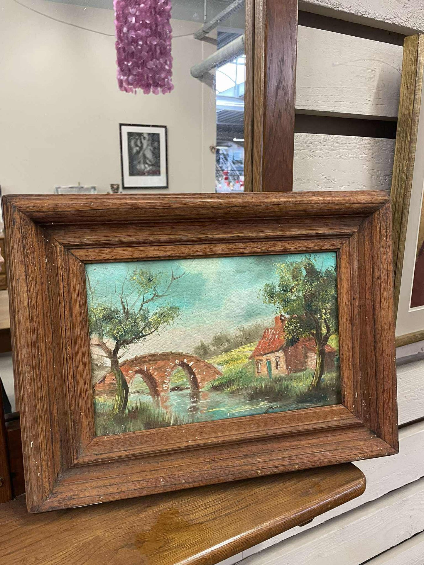 31x42 cm, olej, platno, rám, drevo