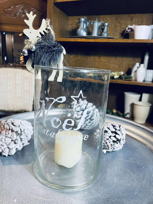 Svietnik, sklo, 18x13 cm