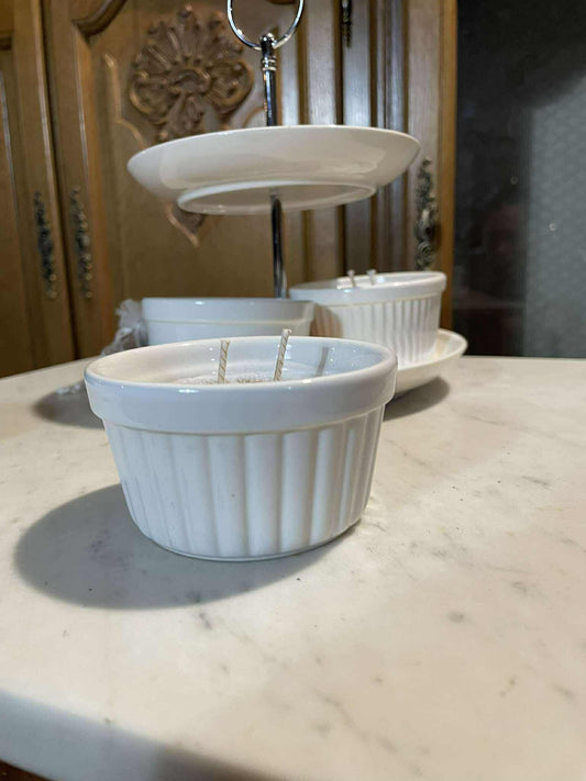 Sviečka v keramike, 5x9 cm