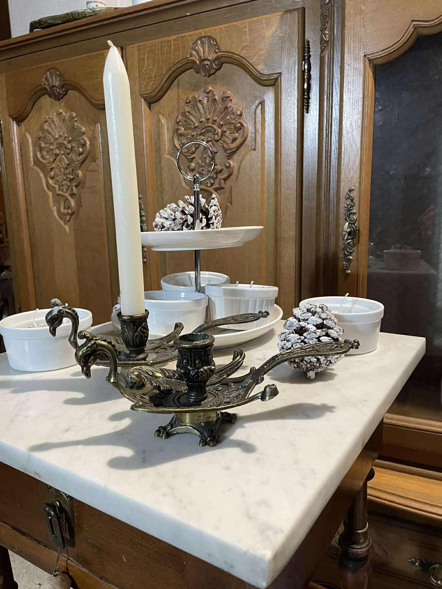 Phoenix, mosadz, kov, 9x22 cm