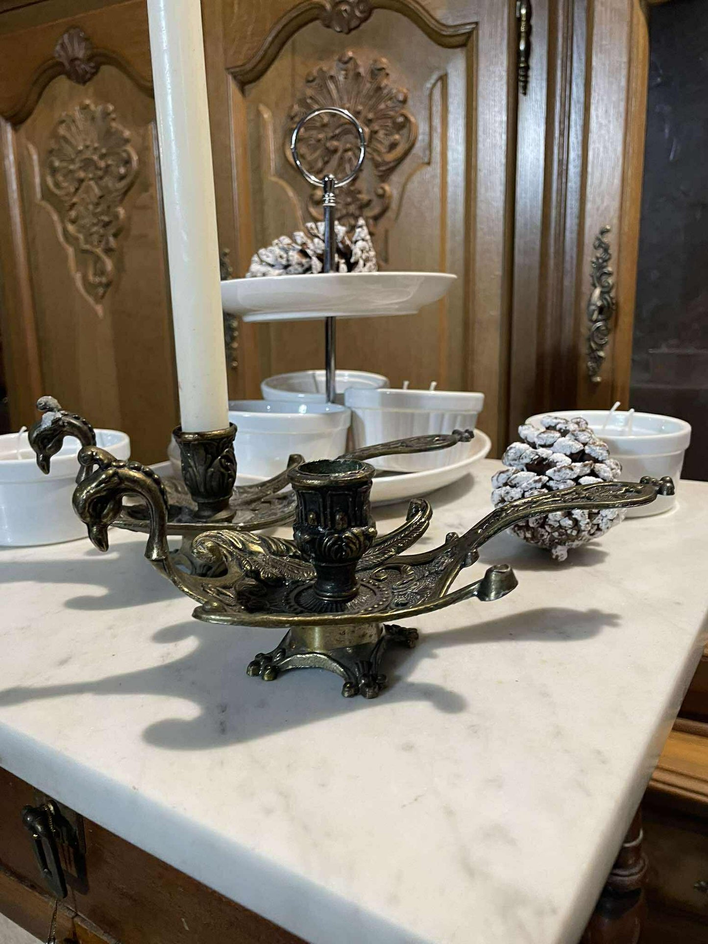 Phoenix, mosadz, kov, 9x22 cm