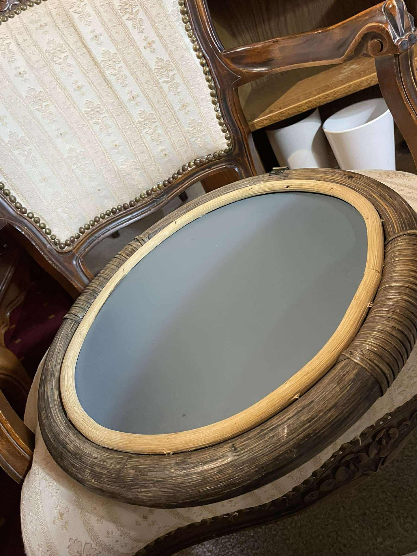 Zrkadlo, bambus, 41x39 cm